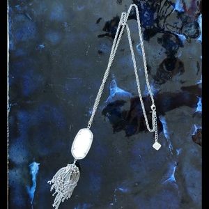Kendra Scott Rayne Silver Long Tassel Necklace